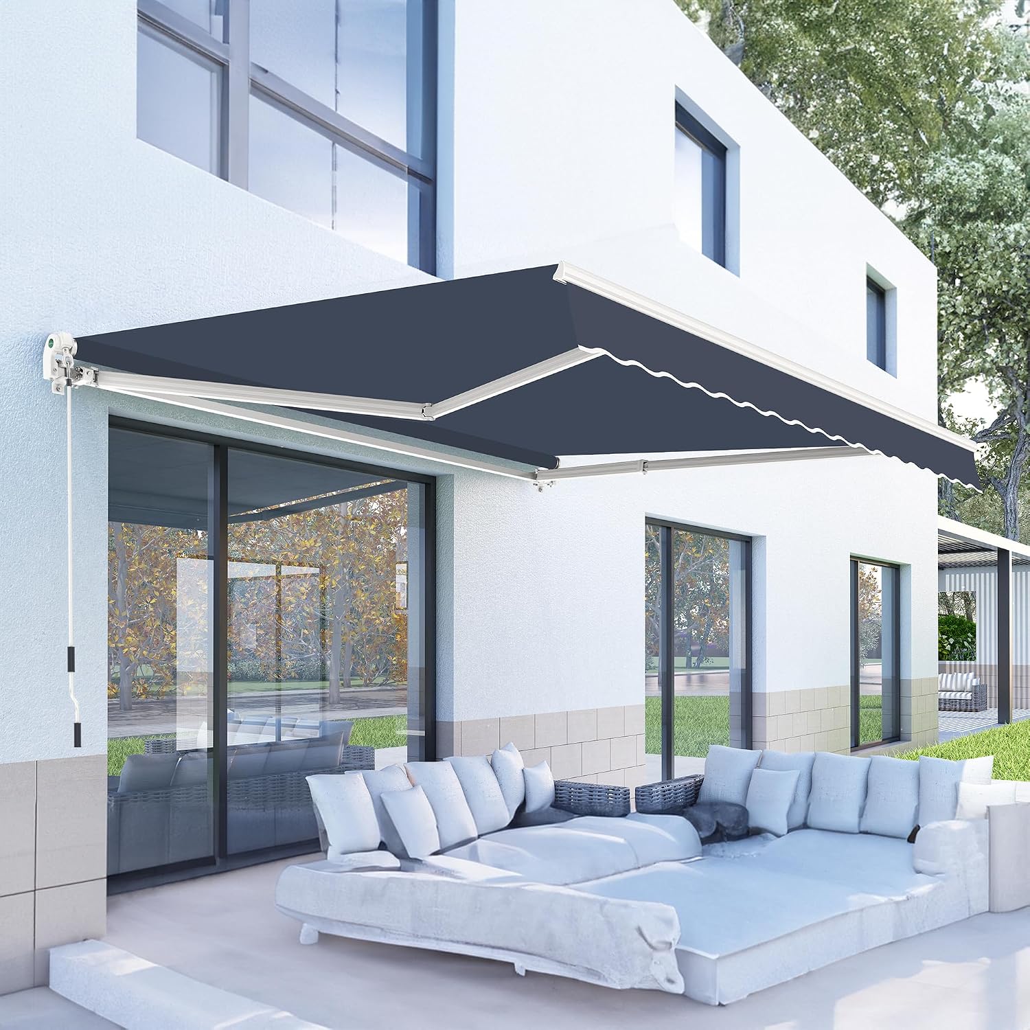 ZOIBV Retractable Awning Sunshade